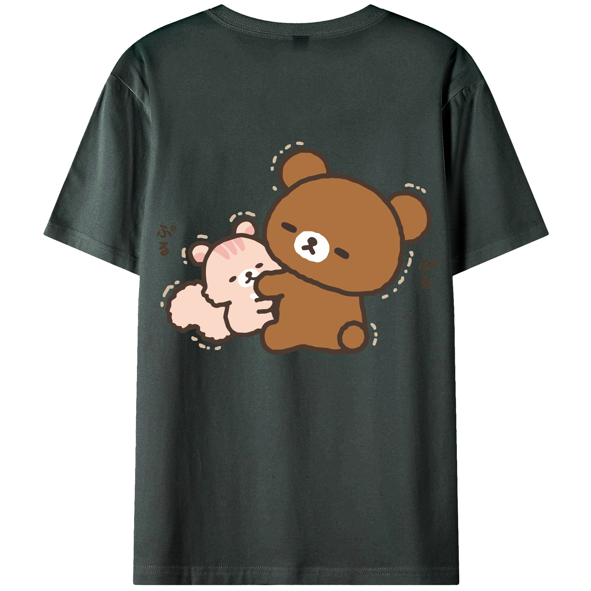 （画像用） リラックマ リラックマ キイロイトリ Rilakkuma Korilakkuma Kiiroitori 綿100％ メンズ半袖Tシャツ（バックプリント） 通気性